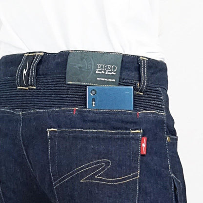 EI:EO ストレッチライドデニム ワンウォッシュネイビー