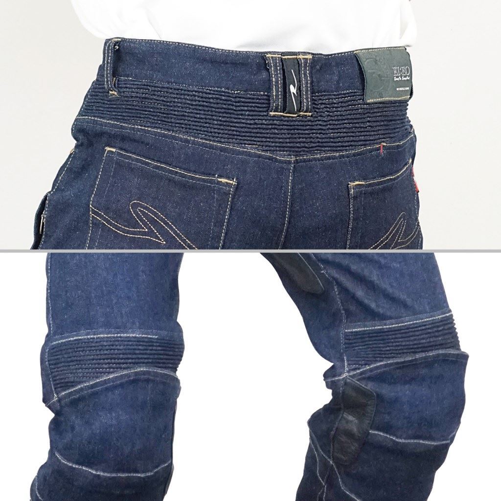 EI:EO ストレッチライドデニム ワンウォッシュネイビー