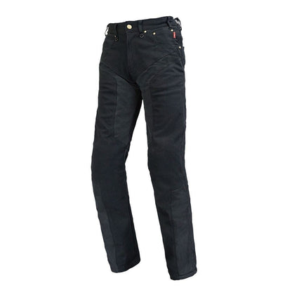 ハーフメッシュストレッチブラックデニムパンツLF ブラック