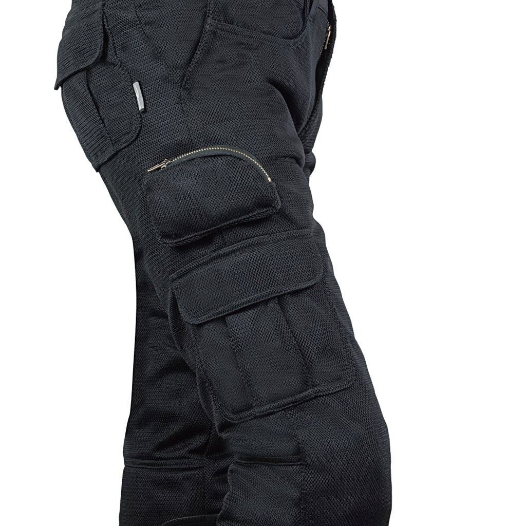 バイカーZIPメッシュパンツルーズフィット ブラック