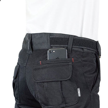 バイカーZIPメッシュパンツルーズフィット ブラック