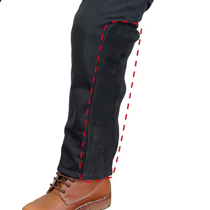 バイカーZIPメッシュパンツルーズフィット ブラック