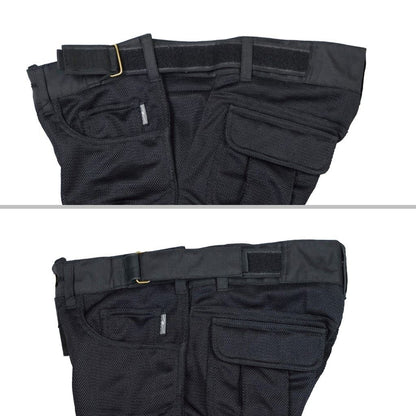 バイカーZIPメッシュパンツルーズフィット ブラック