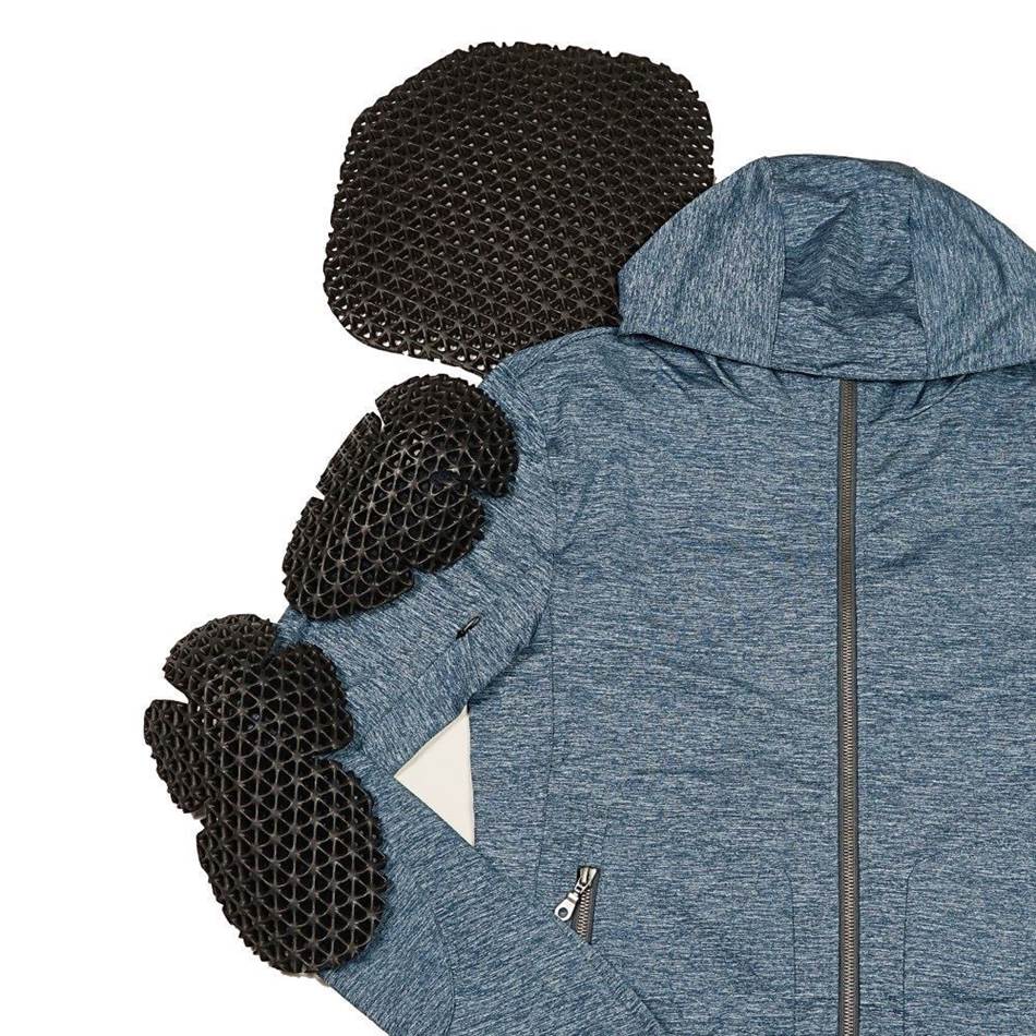 ストレッチエアフーディFP アイアンブルー LL