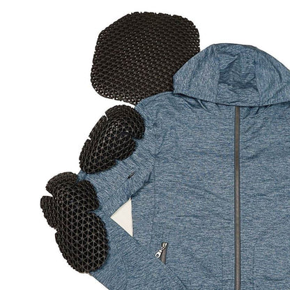 ストレッチエアフーディFP アイアンブルー LL