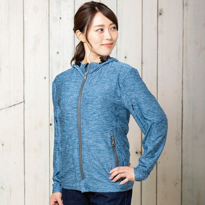 ストレッチエアフーディFP アイアンブルー LL