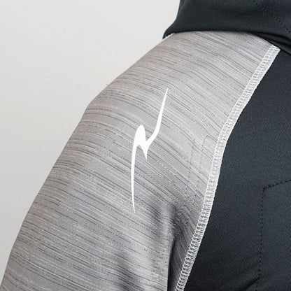 アーマーフーディ ヘアライングレー×ブラック