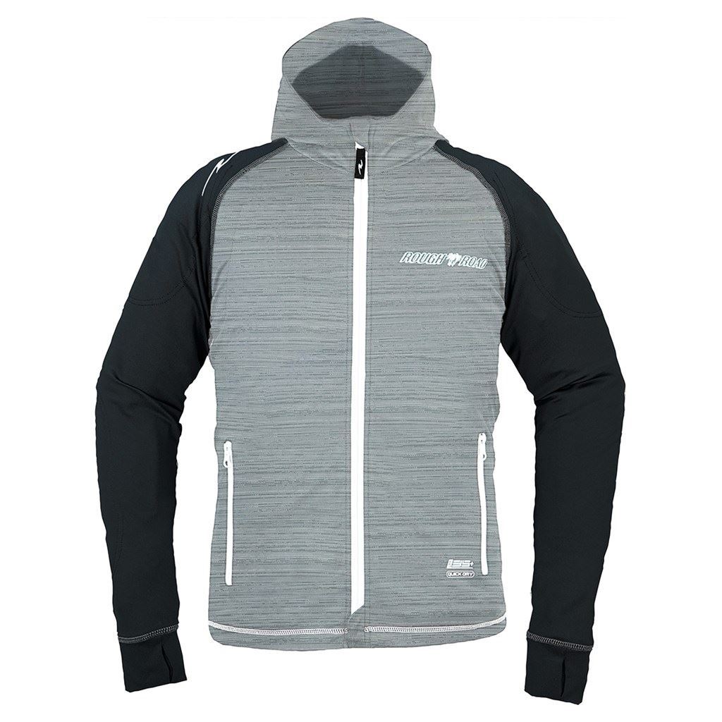 アーマーフーディ ヘアライングレー×ブラック