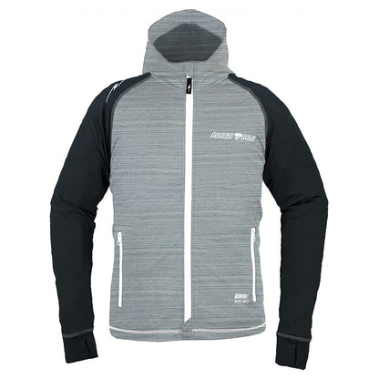 アーマーフーディ ヘアライングレー×ブラック