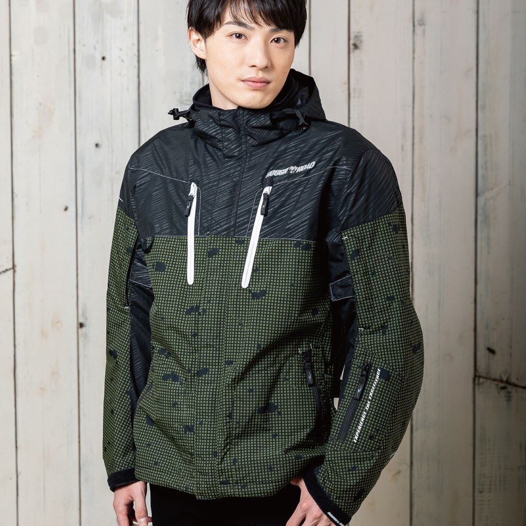 WSプリマロフトウォームパーカー ブラック×ナイトカモ