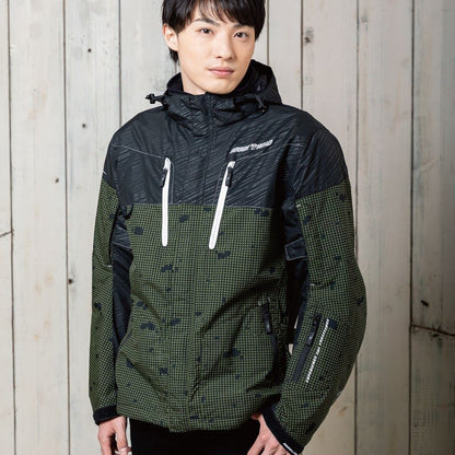 WSプリマロフトウォームパーカー ガンメタ×ブラック