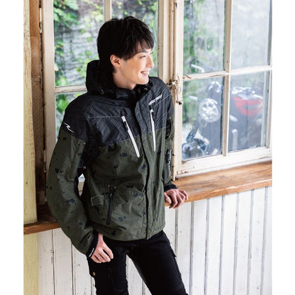 WSプリマロフトウォームパーカー ガンメタ×ブラック