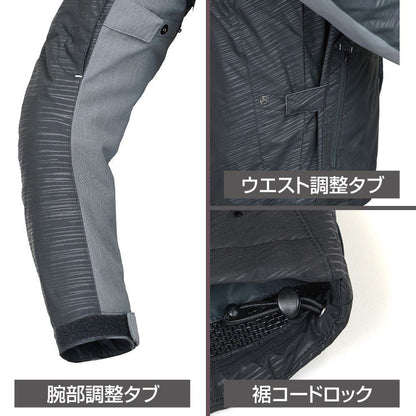 WSプリマロフトウォームパーカー ガンメタ×ブラック