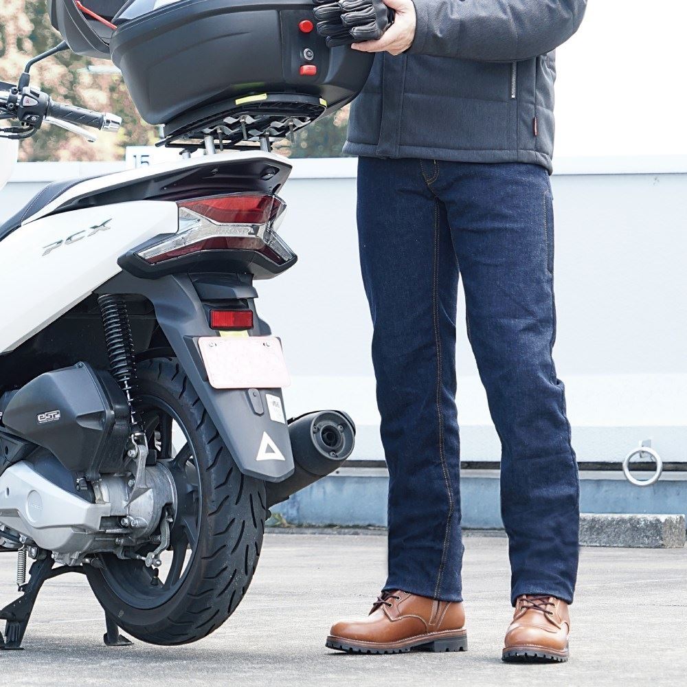 HOTウインドガードデニムパンツ ルーズフィット ワンウォッシュネイビー