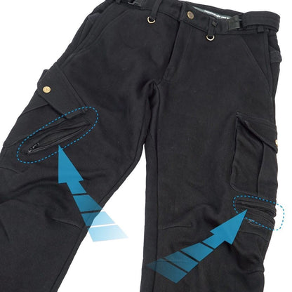 HOTライディングカーゴストレッチコットンパンツルーズフィット ブラック WMW ウーマン