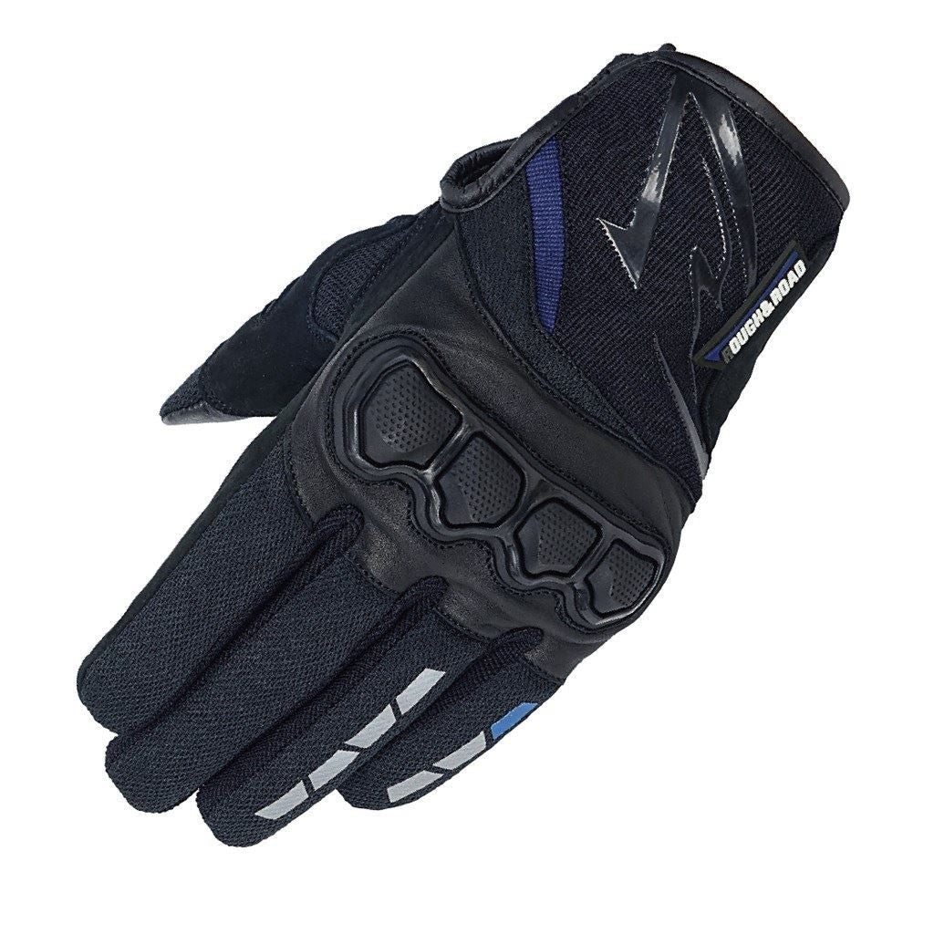 ナックルガードグローブ ブラック×Y.ブルー