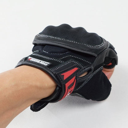 プロテクションハーフフィンガーグローブ レッド
