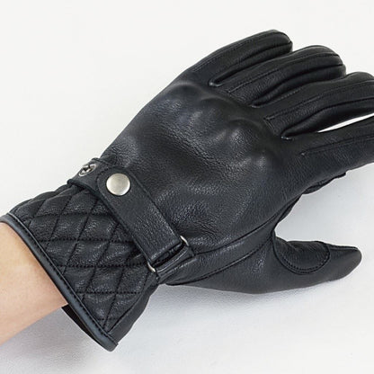 コンフォートナックルレザーグローブDS ブラック