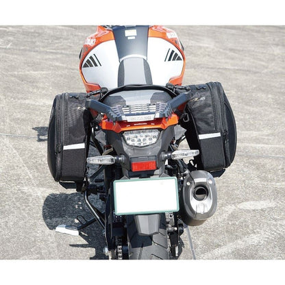 Variable Tail Fin Side Bag Black 28-47L