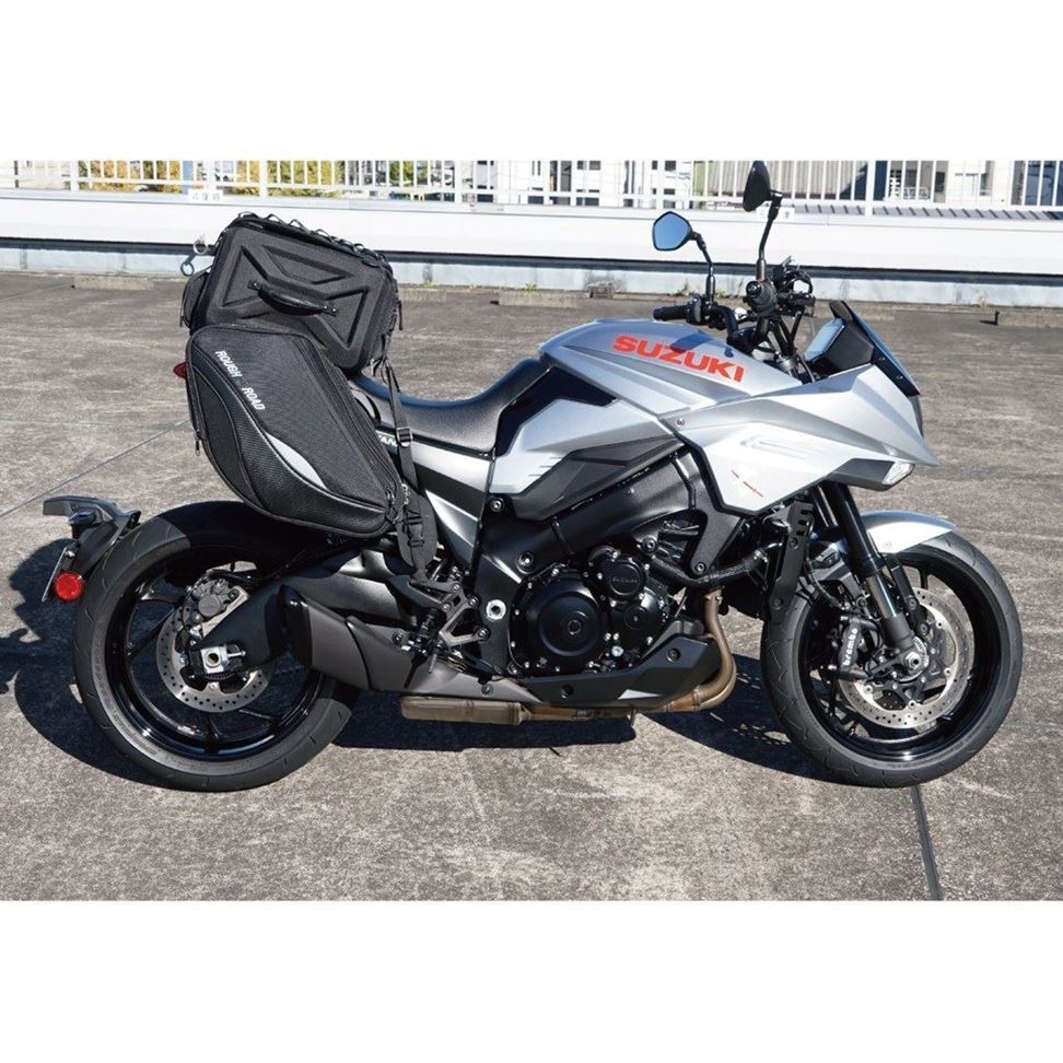 Variable Tail Fin Side Bag Black 28-47L