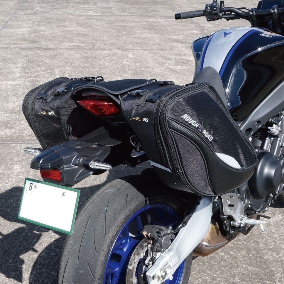 Variable Tail Fin Side Bag Black 28-47L