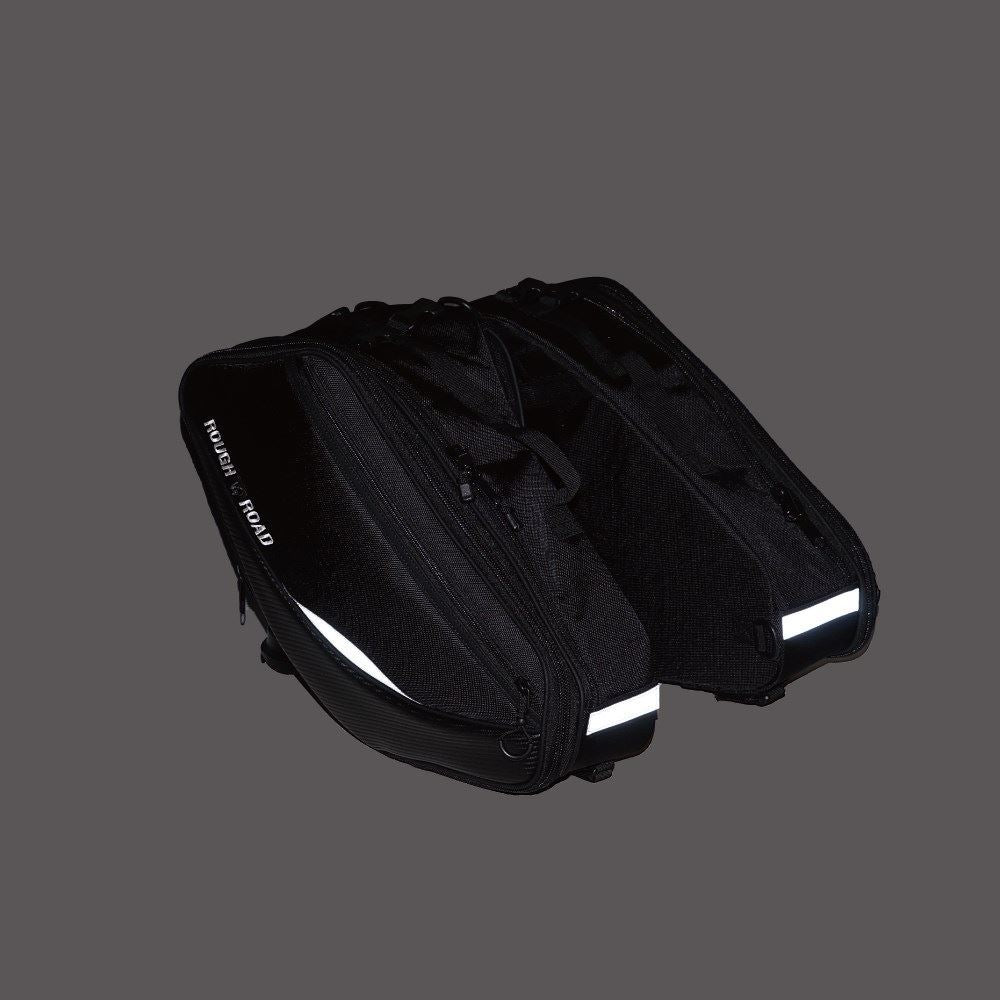 Variable Tail Fin Side Bag Black 28-47L