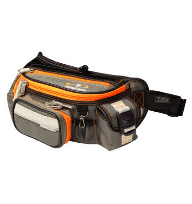 F-ラフウエストバッグ ガンメタル/オレンジ