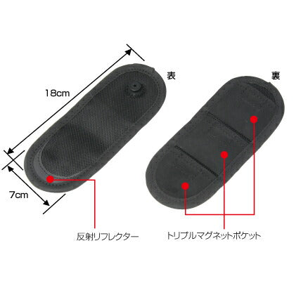 Triple Magnet Flap FC 7x18cm Black 2-piece set