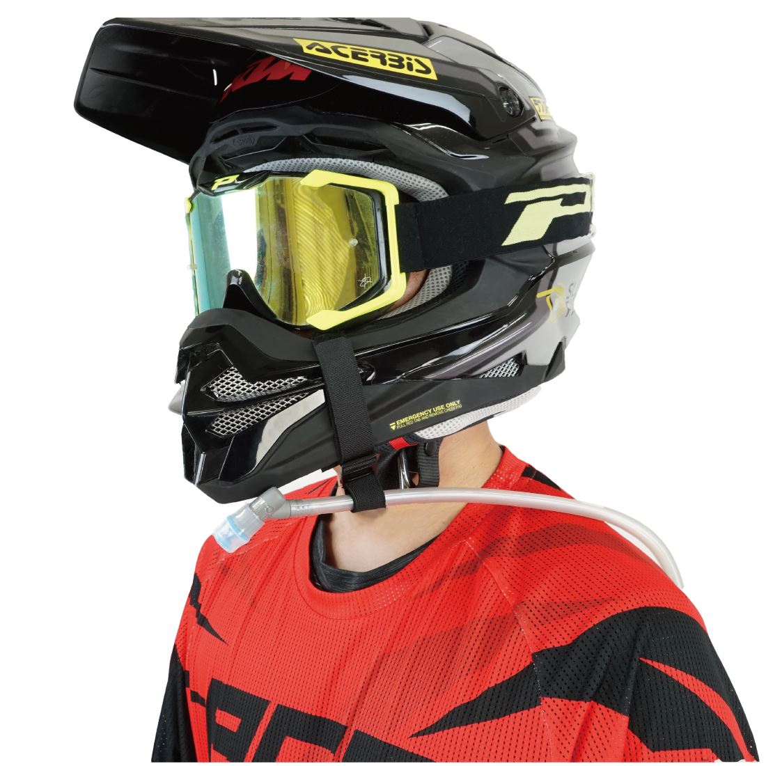 ハイドレーションチューブベルト ブラック 1本