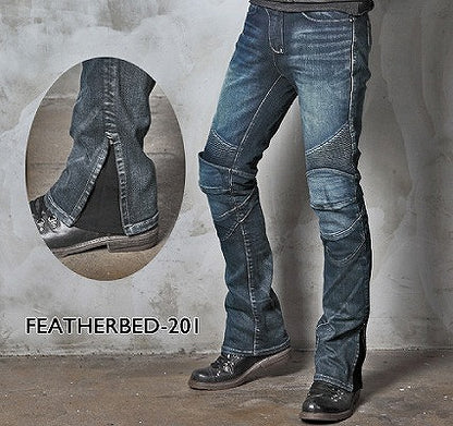 モトパンツ FEATHERBED201 ブルー 36インチ UGLYBROS