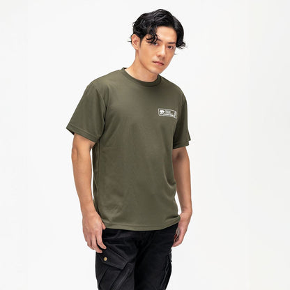 ラフ パームツリー ドライTシャツ アーミーグリーン
