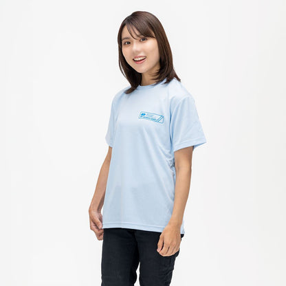 ラフ パームツリー ドライTシャツ ライトブルー