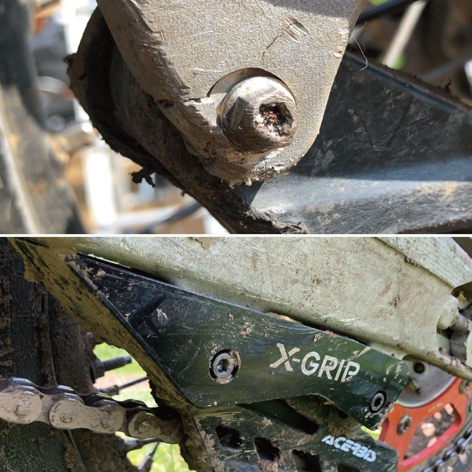 スイングアームガード レッド ハスク ガスガス EXC SX XC-W