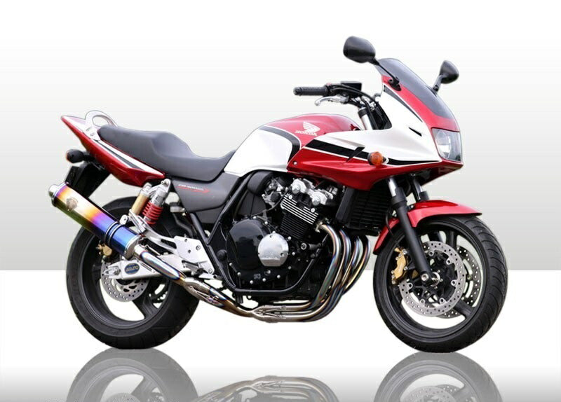 Wyvern Single-Type Exhaust Titanium Drag Blue Silencer CB400SF/CB400SB SPEC3