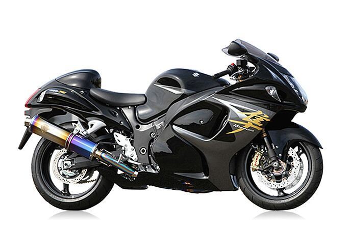 ワイバン スリップオンタイプマフラー チタンクロスオーバルドラッグブルーサイレンサー GSX1300R隼 ハヤブサ