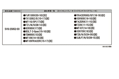 マスターシリンダーガード 027Y クリアシルバー 5VS-25852-00 ヤマハ カバー 保護 カス