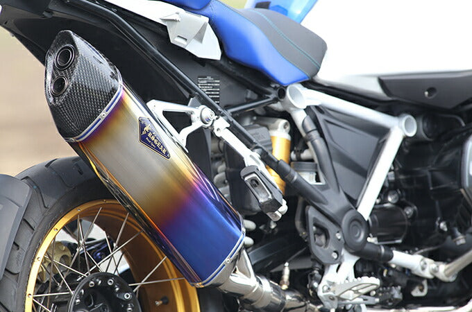 リアルスペック マフラー シングル チタンドラッグブルー R1250GS/GS-ADV 軽量 サイレンサー