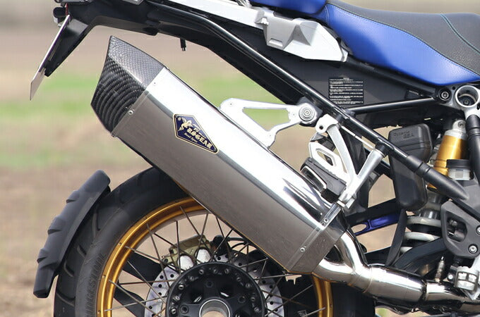 Real Spec Exhaust System, Single, Titanium Polish, R1250GS/GS-ADV, Lightweight Silencer
