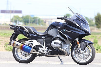 リアルスペック マフラー シングル チタンドラッグブルー 水冷R1200RT 軽量 サイレンサー
