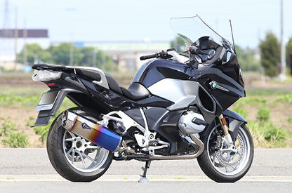 リアルスペック マフラー シングル チタンドラッグブルー 水冷R1200RT 軽量 サイレンサー