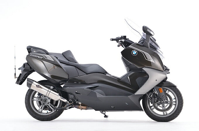 Real Spec Slip-On Exhaust Titanium Polish C650GT Lightweight Silencer