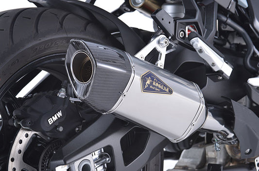 Real Spec Slip-On Muffler, Titanium Polish, S1000XR, Lightweight Silencer