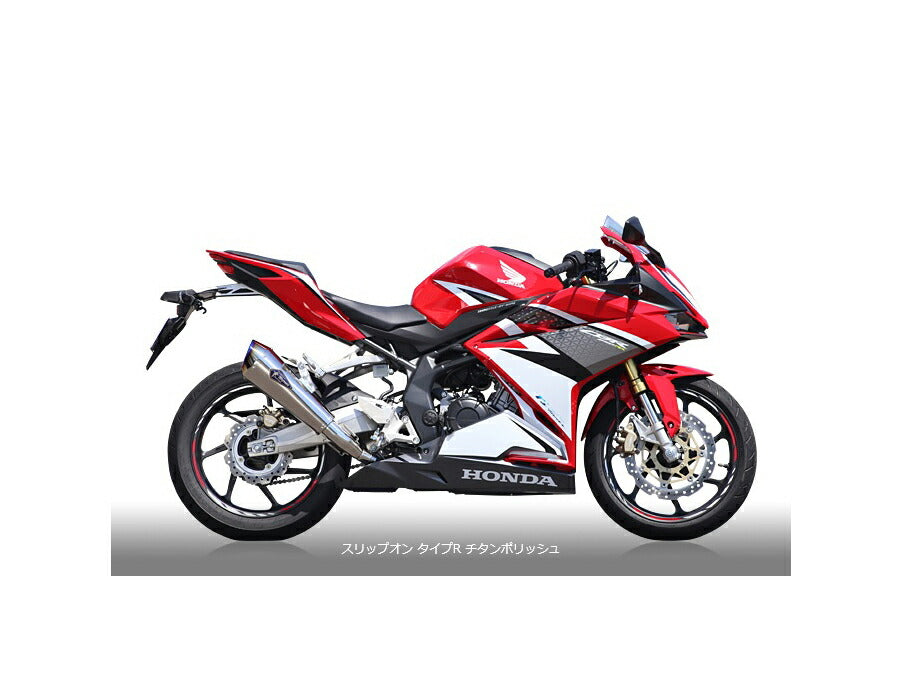 Real Spec Slip-On Muffler Type R Titanium Polish Silencer CBR250RR