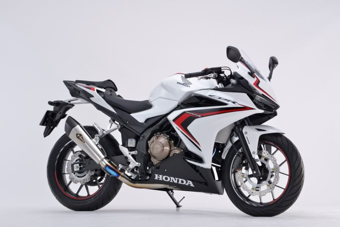 リアルスペック マフラー シングル/タイプR チタンポリッシュ CBR400R 軽量 サイレンサー