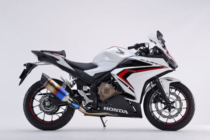 リアルスペック マフラー シングル/タイプS チタンドラッグブルー CBR400R 軽量 サイレンサー