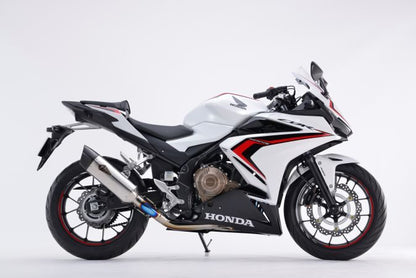 リアルスペック マフラー シングル/タイプS チタンポリッシュ CBR400R 軽量 サイレンサー