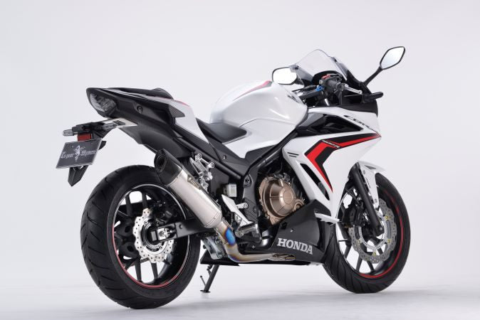 リアルスペック マフラー シングル/タイプS チタンポリッシュ CBR400R 軽量 サイレンサー