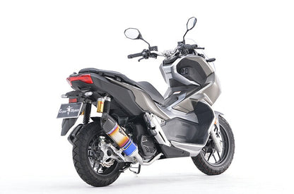 リアルスペック コミューター フルエキゾースト マフラー チタンドラッグブルー ADV150 軽量 サイレンサー