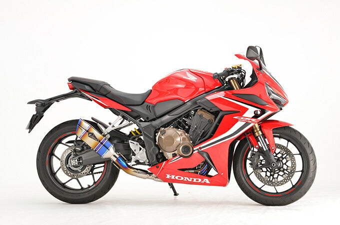 リアルスペック マフラー シングル チタンドラッグブルー CBR650R CB650R 軽量 サイレンサー