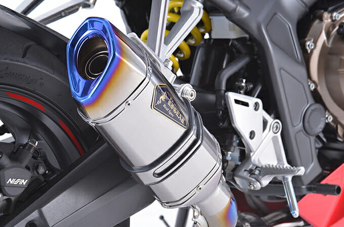 リアルスペック マフラー シングル チタンポリッシュ CBR650R CB650R 軽量 サイレンサー